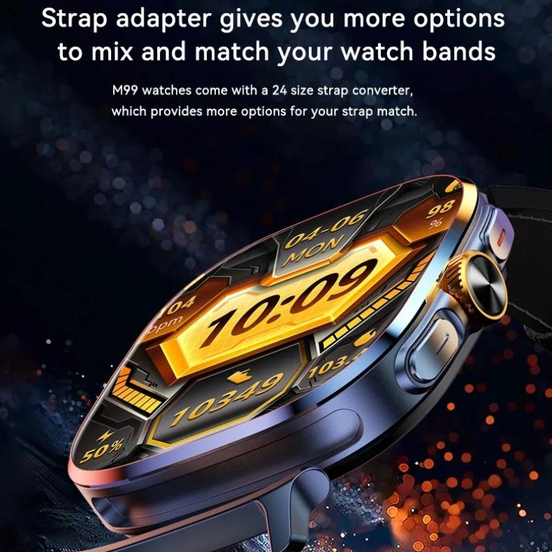 Nowy Smartwatch M99 Wersja Komórkowa 5G 2,4-calowy Amoled Większy Ekran Zegarek Smart Android z Obrotową Kamerą Gniazdo Karty SIM WIFI