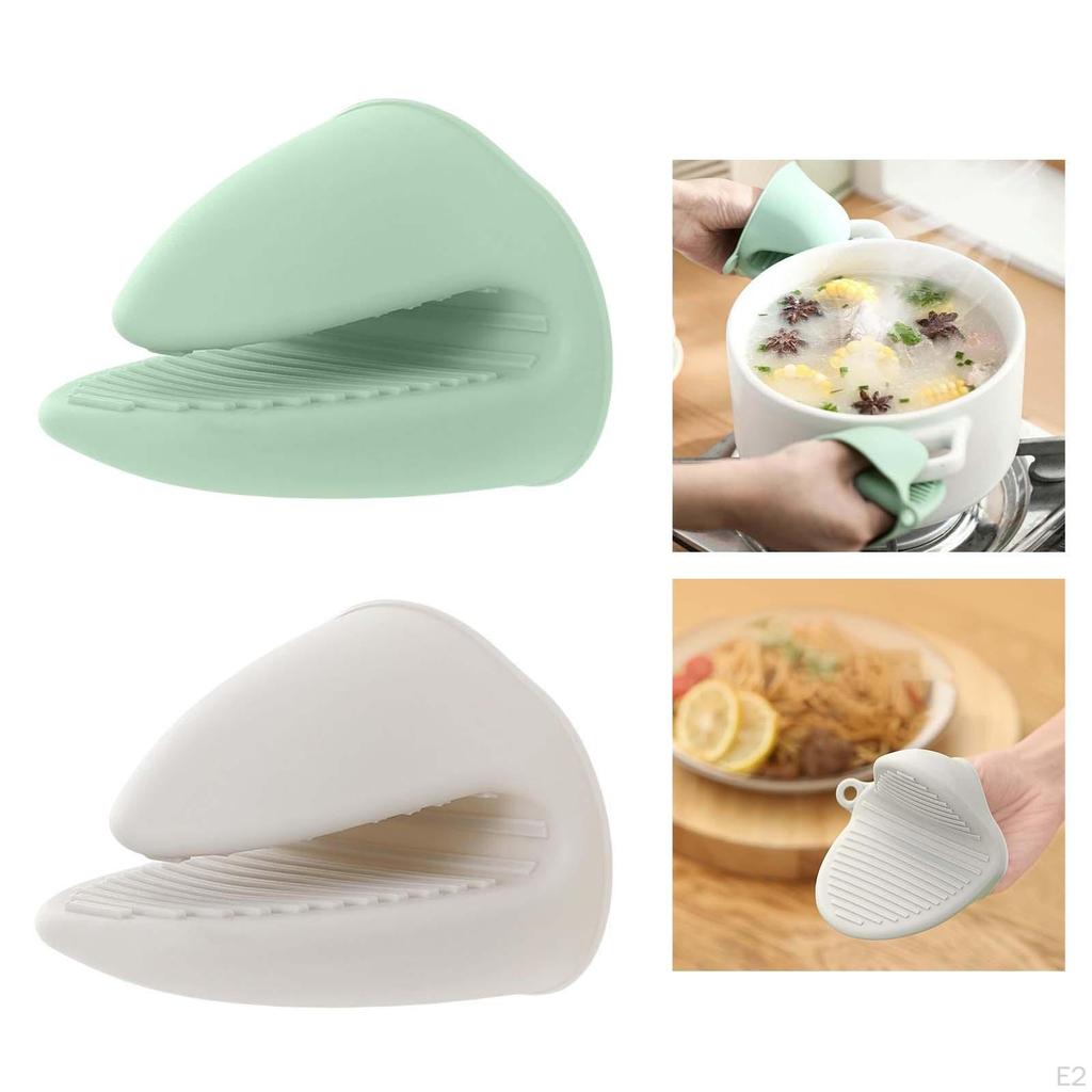 Pot Holder Bowel Clip Non Slip Gripper Finger Pinch Grips Thicken Silicone Gloves for Baking