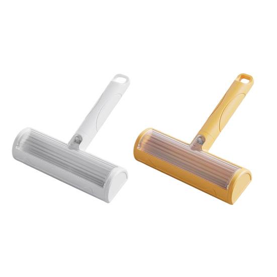 Pet Hair Remover Roller with Deshedding Brush Portable Cat Hair Remover Reusable Lint Roller for Cat And Dog Hair On Furniture Sofas Carpets Cars