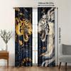 Dragon Vs Tiger Print Curtains Rustic Style Living Room Dining Rod Not Included Curtain Farmhouse Made Of Polyester Washable Great Ready