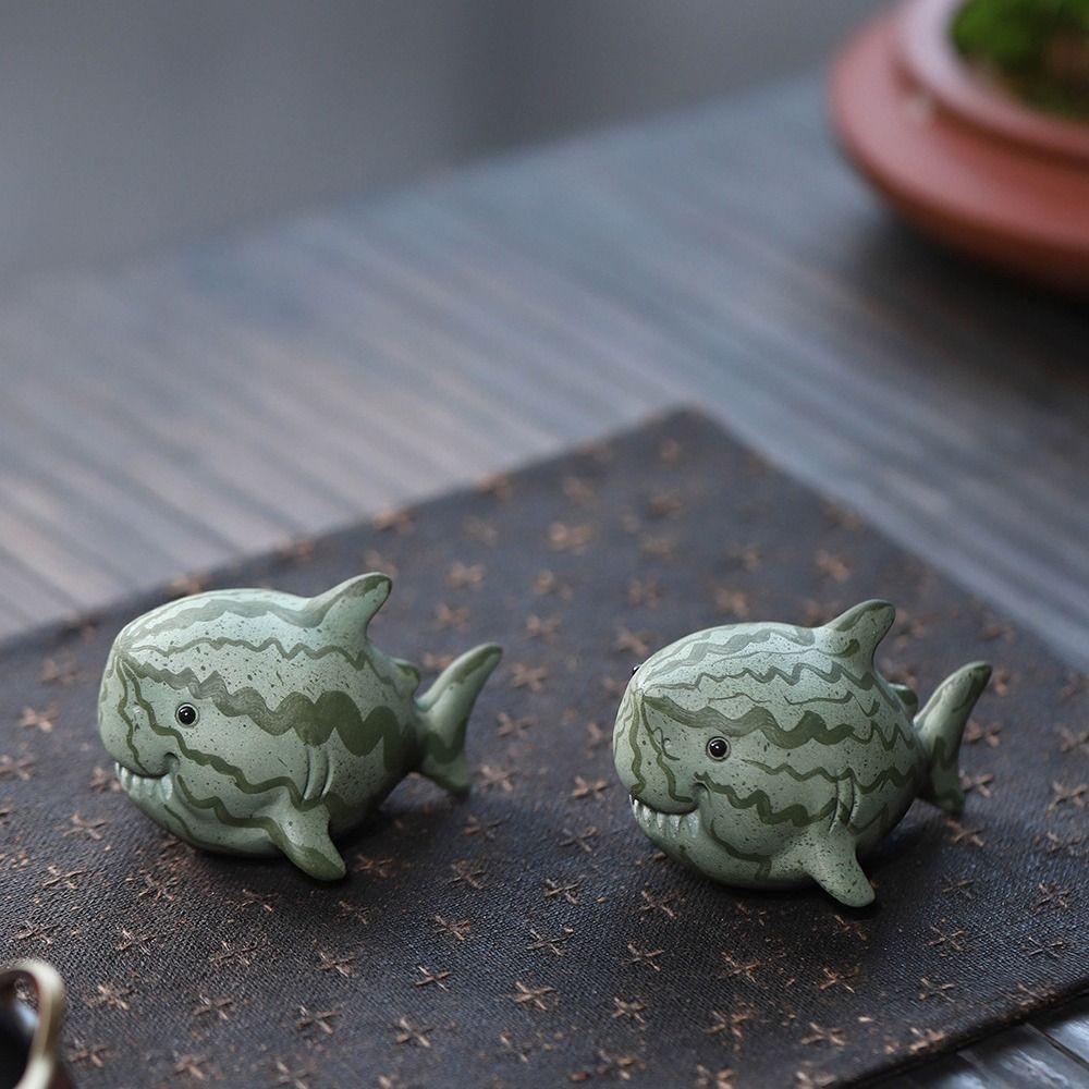 Purple Sand Tea Play Figurine Toy Handmade Miniatures Sculpture Crafts Tea Statue  Micro Landscapes