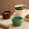 350ML Ceramic Coffee Mug Japanese Coarse Pottery Breakfast Milk Mug Home Office Water Cup Latte Coffee Cup Afternoon Teacup