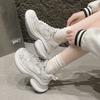 [Silver Yi] Camel Women's Shoes 2025 Spring Breathable Dad Shoes Thick Soles Increased Silver Sneakers Women's Breathability Increased