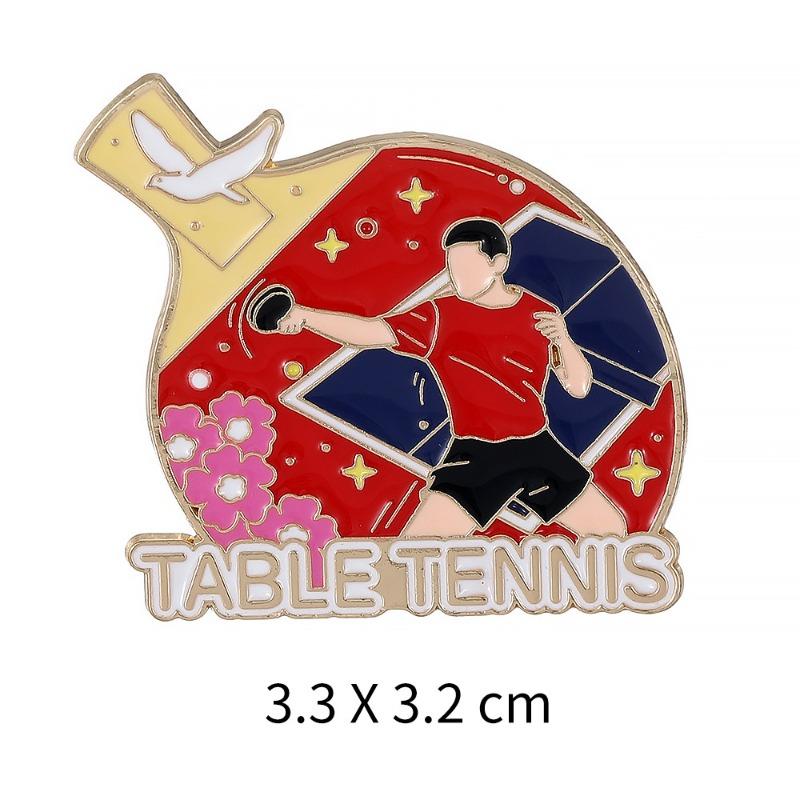 1Pc Cartoon Basketball Football Badminton Metal Badge Student Backpack Hat Denim Coat DIY Deco Lapel Pins Boy Couple Brooch