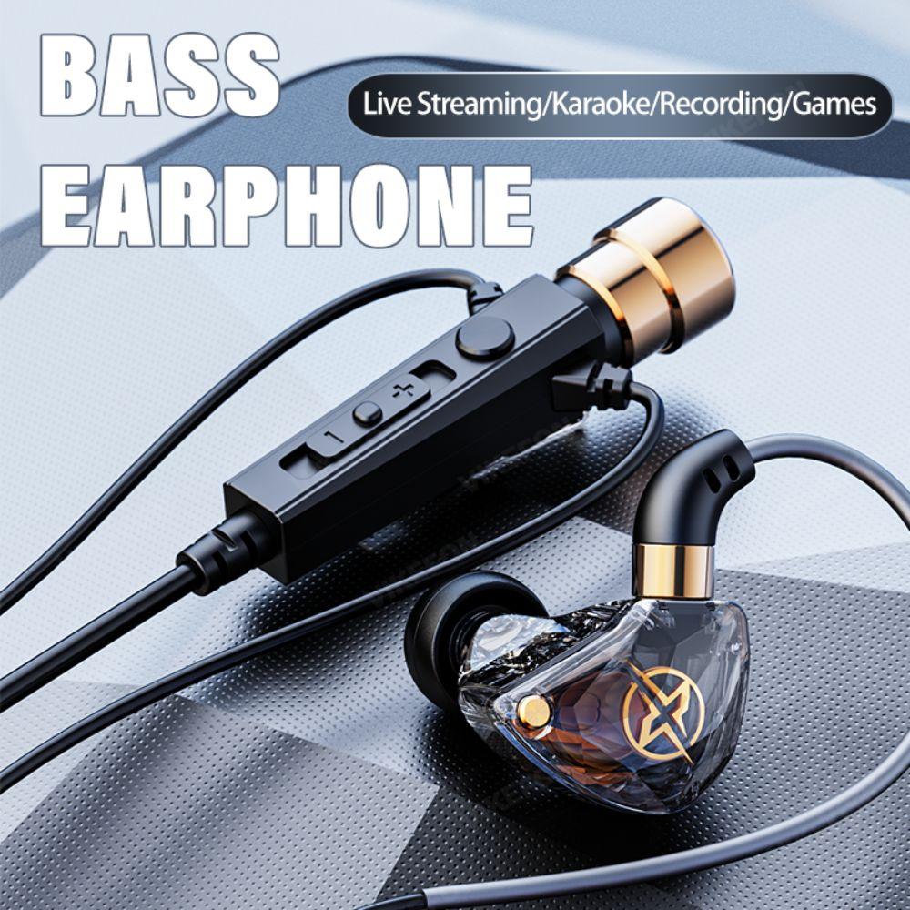 Comfort Fit 3.5mm Jack HiFi Earphone with Mic In Ear Design Wired Headphone Noise Isolation Bass Stereo Earbuds Studio Recording