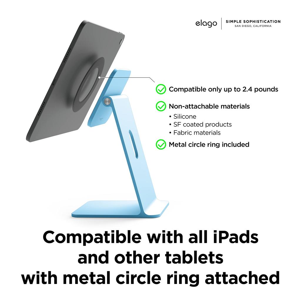 Elago Magnetic Stand for iPad iPad and Other Features a Powerful Magnetic Aluminum and a Design with Cable Simple and Stylish Aluminum with iPad iPad