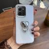 Luxury Bling Rhinestone Heart Ring Bracket Clear Phone Case for Vivo V23e 4G/5G Stand Cover