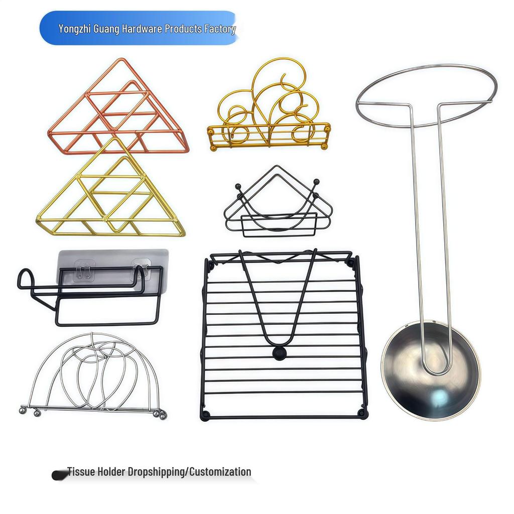 Luxurious Tissue Holder: Punch-Free, Multifunctional Storage for Kitchen & Bathroom