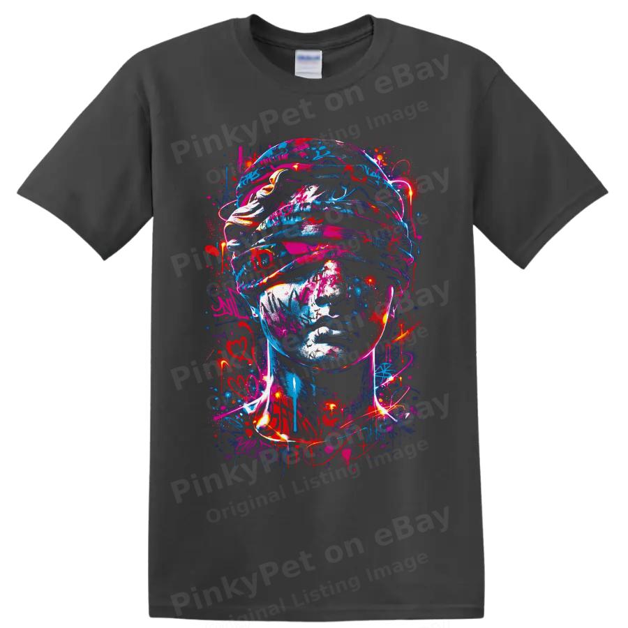 Neon Soldier Helmet Graffiti Art T Shirt Urban Streetwear Graphic Tee Gift Idea