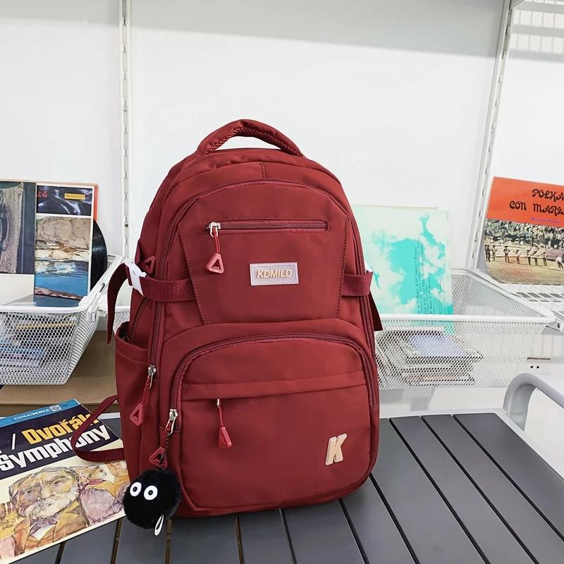 

Multifunction Waterproof Buckle Backpack Korean Style School Bag Student Shoulder Bag Teenage Girls Laptop Backpacks No pendant