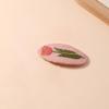 Fresh Fabric Hair Clip Embroidery Korean Style Bb Clip Leaf Retro Hair Pin Hair Decor For Daily Use