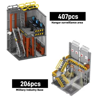 MOC Hangar-Überwachungszentrum, Militärbasis-Baumodul, Militärmodul und mit Militärmodulen kompatibles Modul - Spielzeug