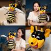 Bee Cartoon Cute Dog Plush Toy Pillow Soft Animal Doll For Children Gift Holiday