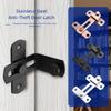 Stainless Steel Door Latch Featuring 90 Degree Lock and Adjustable Limiter Plate for Secure Locking and Pet Safety