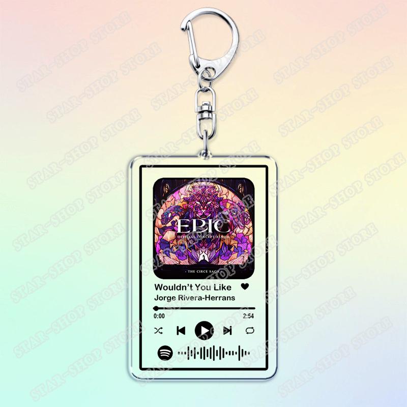 

Epic Album Keychains for Women Accessories Wouldn t You Like No Longer You The Musical Songs Music Keyings Jewelry Fans Gifts