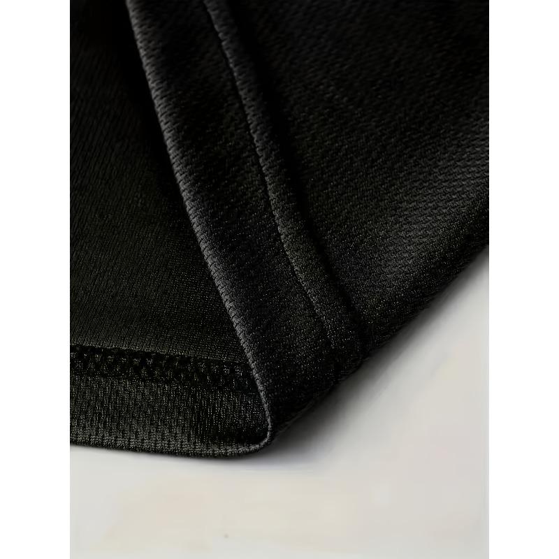 European Size Men'S Lightweight Breathable T-Shirt – Quick-Dry Regular Fit Casual Everyday and Formal, Gym, Travel, Beach–Machine Washable Black Shirt