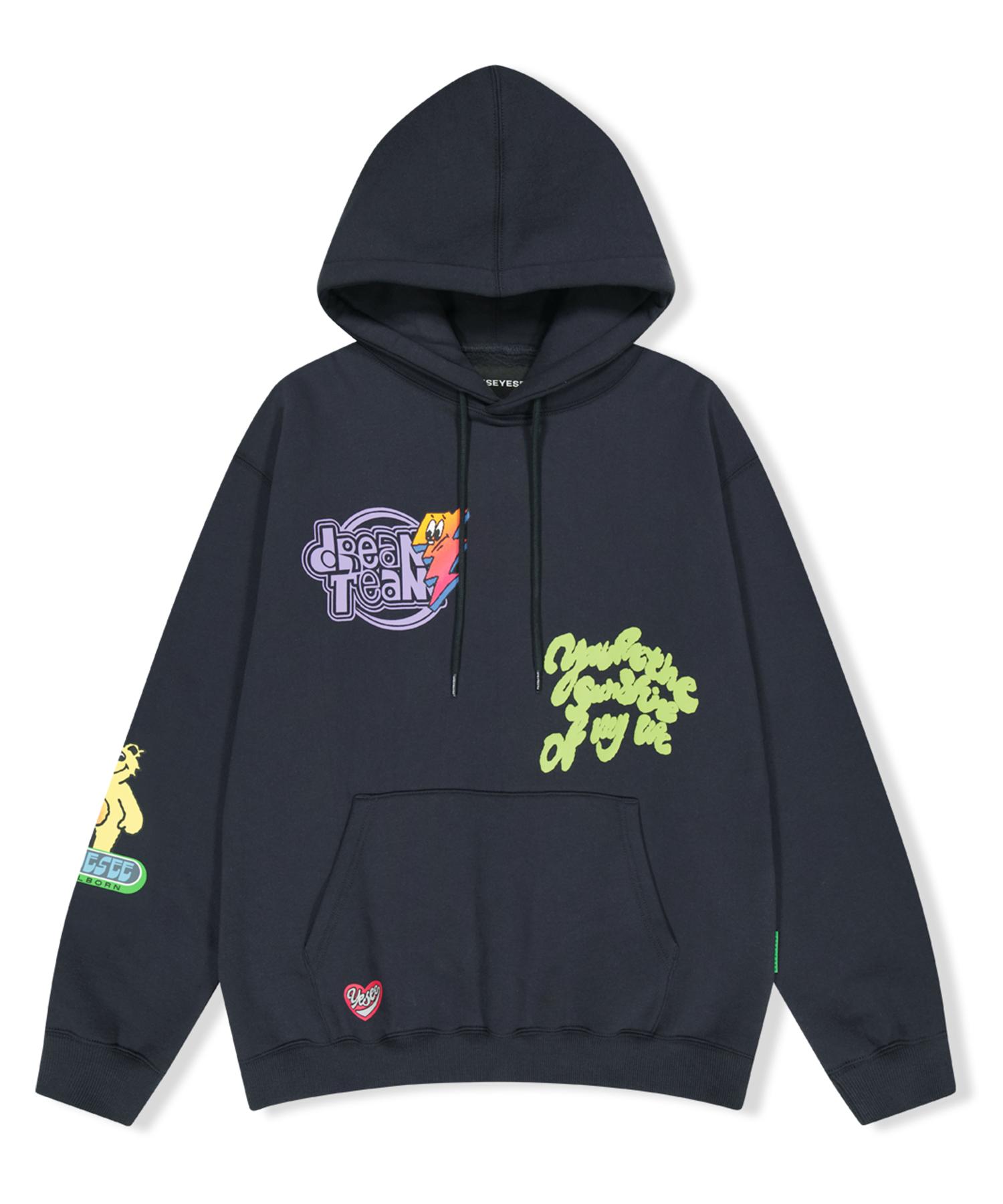 Yes Ic Y.E.S Lightning Bear Hoodie Charcoal L