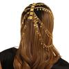 Middle Style Eastern Golden Headpiece With Tassels And Coin For Travel Holiday