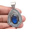 Silver  Gifted Garnet Gemstone Necklace Labradorite Jewelry Handmade