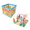 Wooden Baby Activity Cube Toy Multifunction Bead Block 8 In 1 Kids Activity Cube Educational