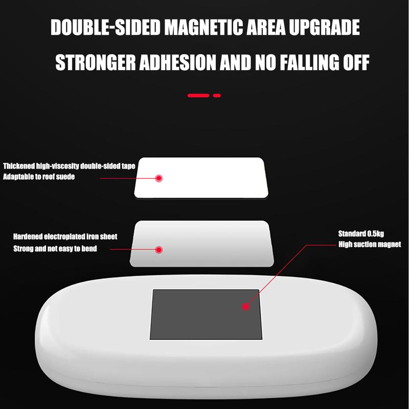 Car LED Touch Light Mini Wireless Car Interior Lighting Magnet Base Car Ceiling Light for Door Foot Trunk Storage USB Charging