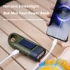 Led Flashlight Hand Crank Solar Powered Rechargeable Survival Gear Self Powered Charging Torch Dynamo For Fishing Boating Hiking