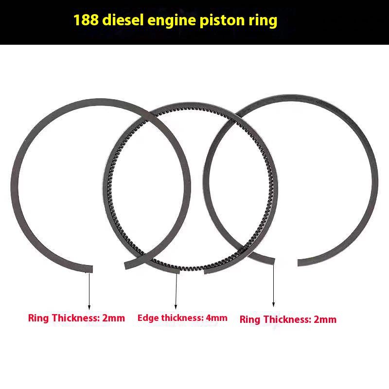 3 Τεμάχια/Σετ Δακτύλιοι Πιστονιού Κατάλληλοι για Μονοκύλινδρους Κινητήρες Ντίζελ 168F 170F 173F 178F 186F 188F 192F Γεννήτριες 2KW 5KW 6KW 7KW 8KW Ανταλλακτικά