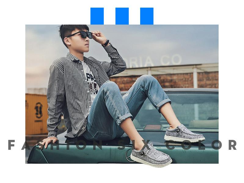 Trendiga herrloafers i canvas med slip-on-modell: Lediga skor i ett steg för par