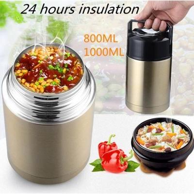Große Kapazität 800ML/1000ML Lunch Box Tragbare Edelstahl Lebensmittel Suppe Behälter Vakuum Flaschen