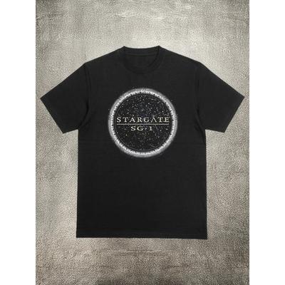 Tricou Bărbați din Bumbac 200g, Model Stargate SG - 1, Imprimat prin Transfer Termic, pentru Purtare Casual Zilnică