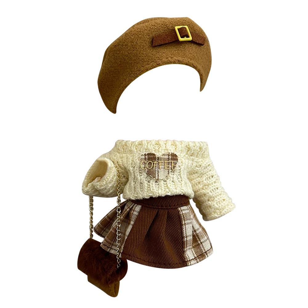 

8 Points Bjd Material Ob11 Clothes Bear Ears Hooded Cloak Clothes Set Rabbit Ears Dollhouse Display Teens Collection