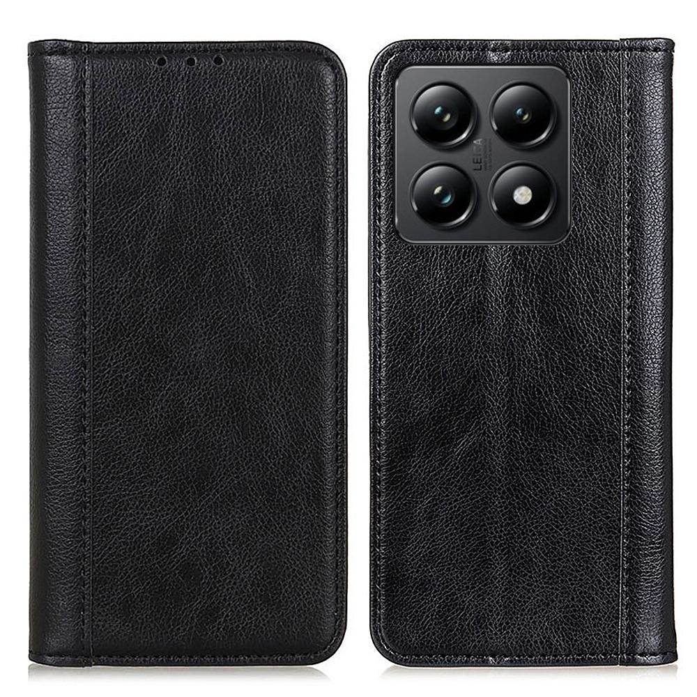 

Для Xiaomi 14T Pro Чехол-подставка из натуральной кожи с текстурой личи Кошелек Чехол для телефона A
