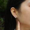 WOSTU 925 Sterling Heart Classical Heart Stud Earrings for Women Mini Rainbow Clear CZ Ear Studs Lovely Gift for mom duaghter