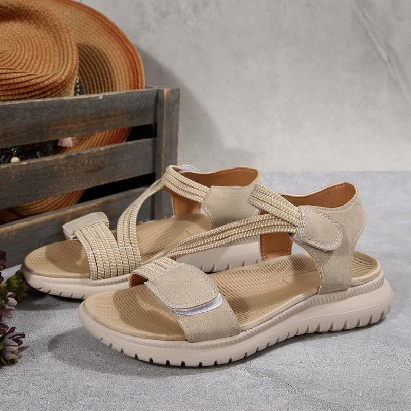 Large size wedge sandals women's summer new fashion Velcro sandals women