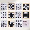 1 Set Verstecktes Puzzle Baustein Spielzeug Denksportaufgabe Schwarz Weiß Holzblock Brettspiel Kleinkinder Farbform Lernen Fokus Training STEM Pädagogisches