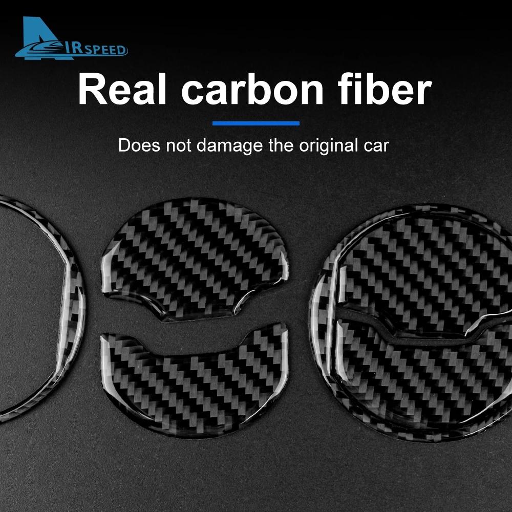 Carbon Fiber Auto Zentrale Klimaanlage Outlet Vent für Ford Mustang 2015-2022 Zubehör AC Rahmen Aufkleber