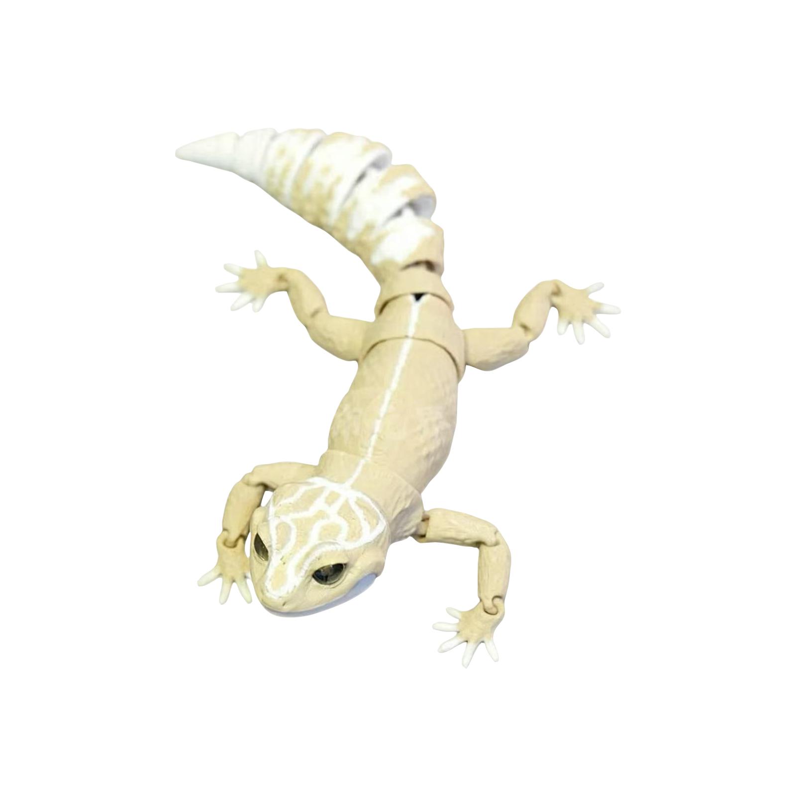 

3D Printed Leopard Figurine, Movable Lizard Sculpture, Home Décor, Realistic Reptile Collectible Desktop Ornament, Suitable For Collectors. One Size