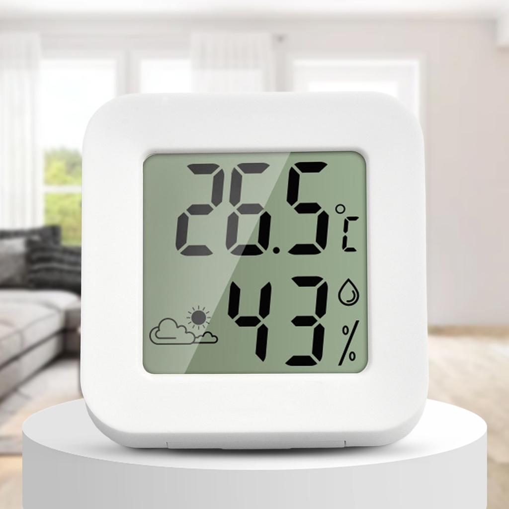 Thermometer humidity meter indoor mini LCD display time temperature for indoor