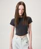 Etmont Back Slit Hook Detail T-Shirt, Charcoal