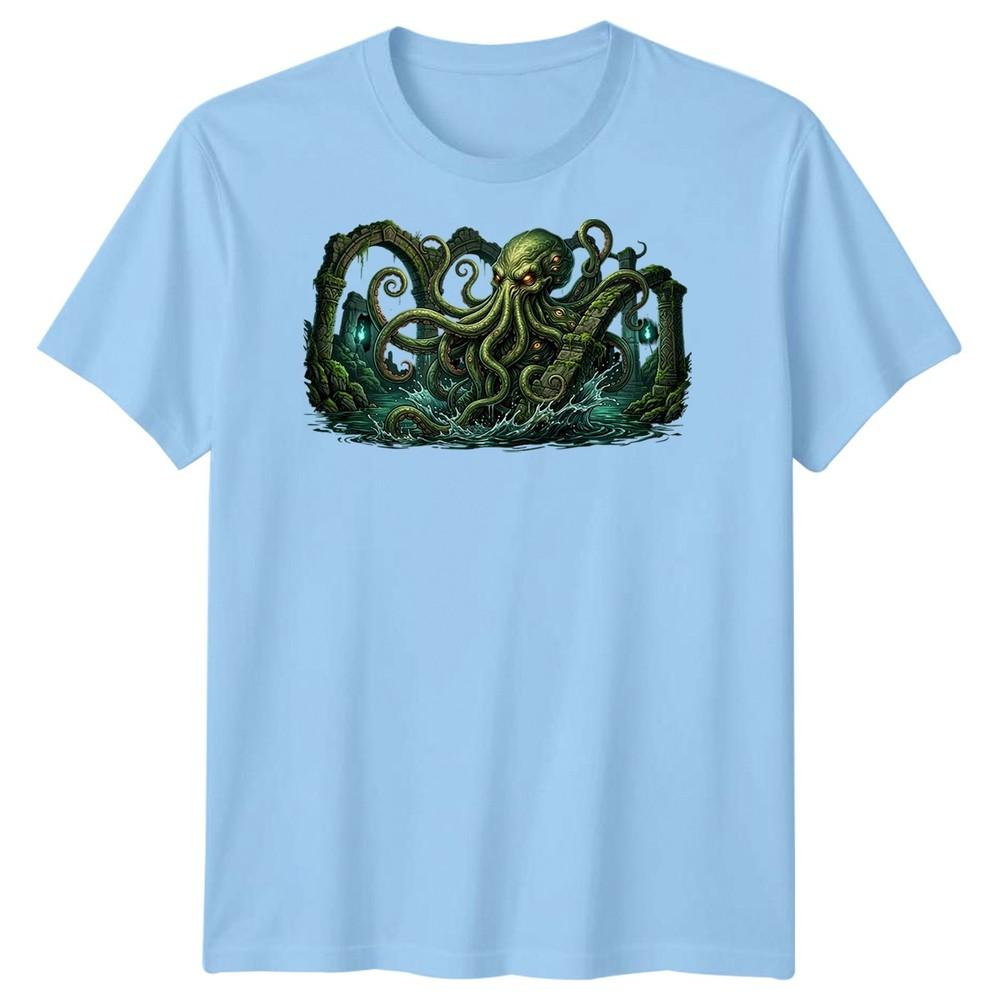 Cthulhu Rising Unisexs T Shirt Horror Sea Monster Kraken Squid Tentacles Tee S