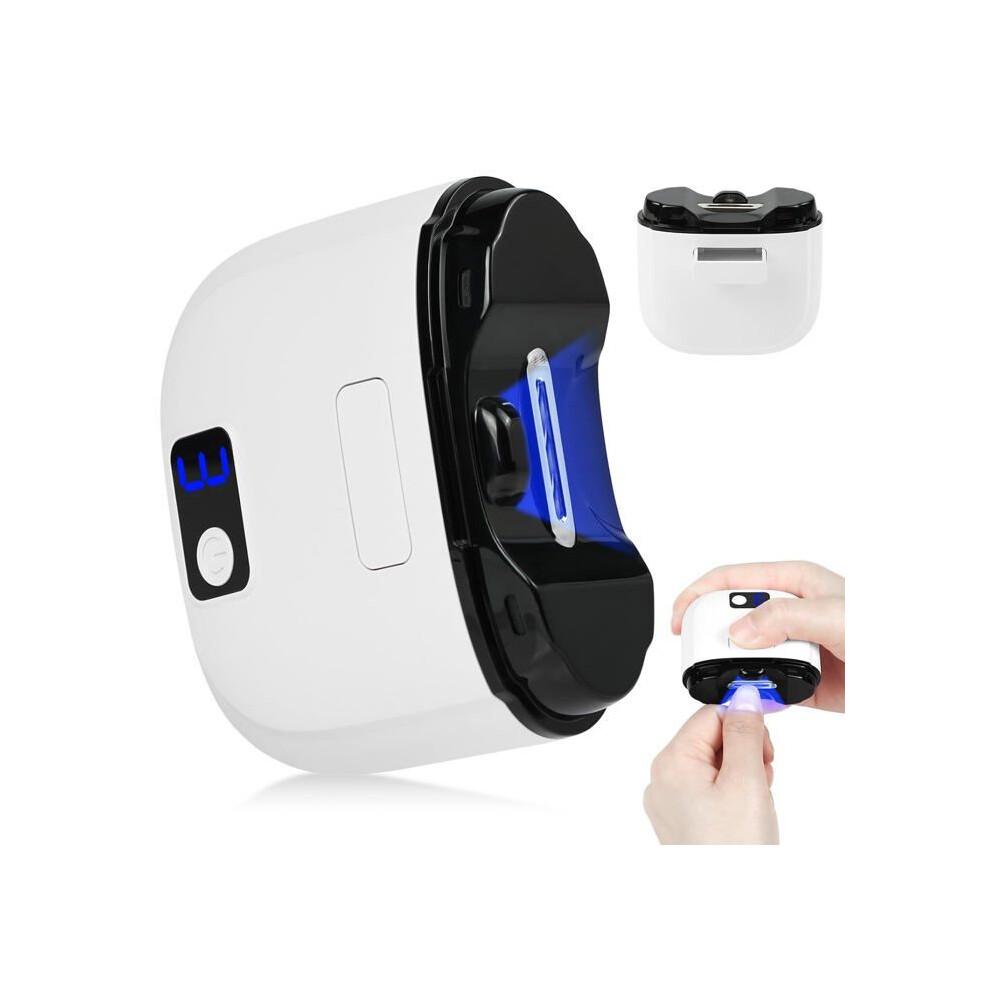 2-in-1 Electric Nail Clipper with Buffer, 3 Speeds, USB Rechargeable, Silent LED (