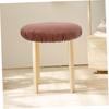 NUOLUX Round Stool Cover, Washable Leather Bar Stool Protector, Brown