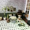 1/12 Dollhouse Imitation Sheepskin Plush Rug Model Bedroom Living Room Floor Mat Decoration Doll House Accessories