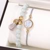 4 Piece Set Women Creative Turquoise Tassel Round Stone Bracelets Fashionable Trendy Style High End Feel Bracelet Accessories