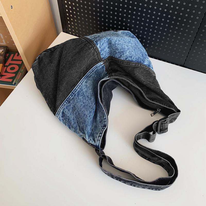 Lässige Denim-Tasche, weibliche Studenten-Umhängetasche, Jugend-Umhängetasche
