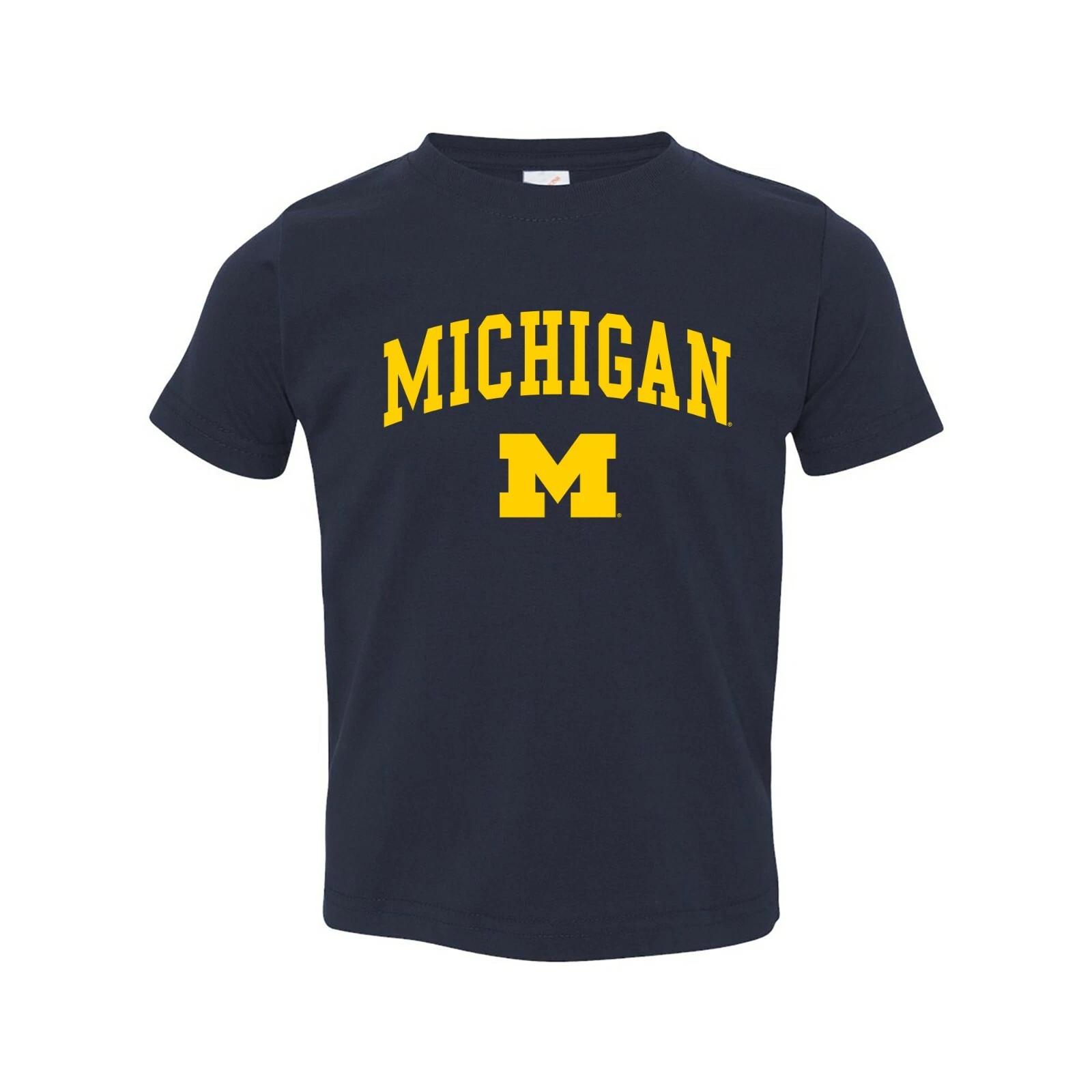 Michigan Wolverines Arch Logo University College Team Sports Toddler T-Shirt M