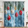 2pcs,2D Plane Printing Light Filtering Curtains Christmas Ornaments Festive Holiday Winter (2) Versatile Durable Polyester