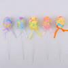 6pcs Foam Artificial Easter Eggs Stem DIY Crafts Simulation Egg Ornament  Happy Easter Decorations