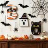 Halloween Home Decorations Wooden BOO Decoration for Tiered Trays, Creative Decorative Boo Wood Letters Solid Tabletop Centerpieces Party Decor