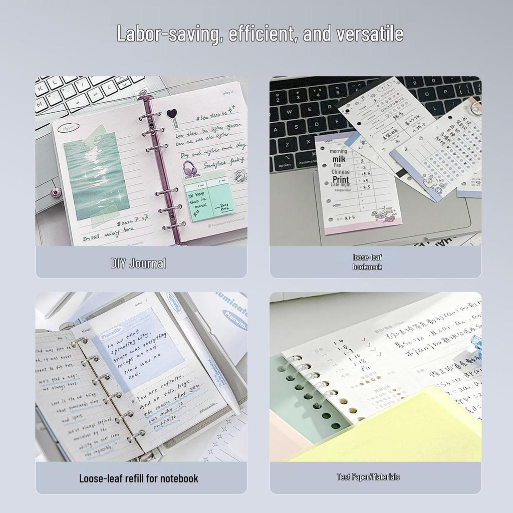 Hole Punch 9170: Six-Hole Punch Machine for Small Loose-Leaf Notebooks and A4 Paper